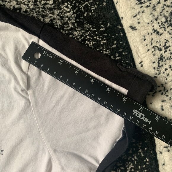 Women's Harley Davidson Bedazzled Orange and Black Letters V-neck White Shirt - Picture 6 of 7